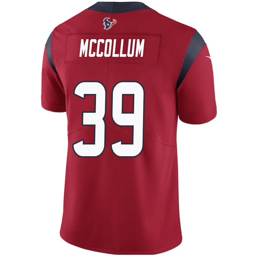 H.Texans #39 Tristin McCollum Red Stitched Player Game Football Jerseys