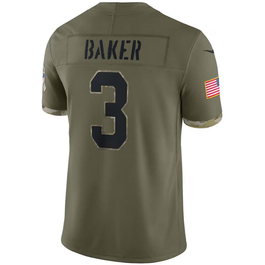 A.Cardinal #3 Budda Baker Jersey Olive 2022 Salute To Service Football Jerseys