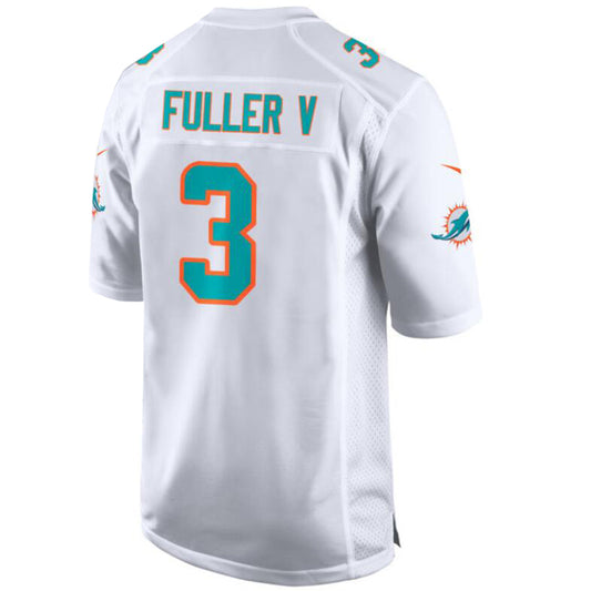 M.Dolphins #3 Myles Gaskin White Game Jersey - White Stitched American Football Jerseys