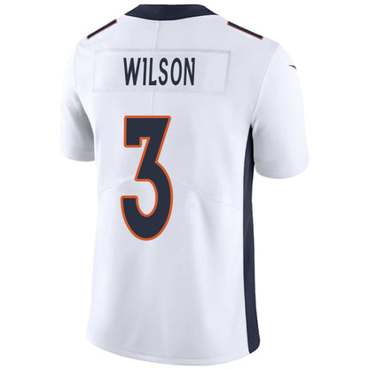 D.Broncos #3 Russell Wilson White Stitched Player Game Football Jerseys