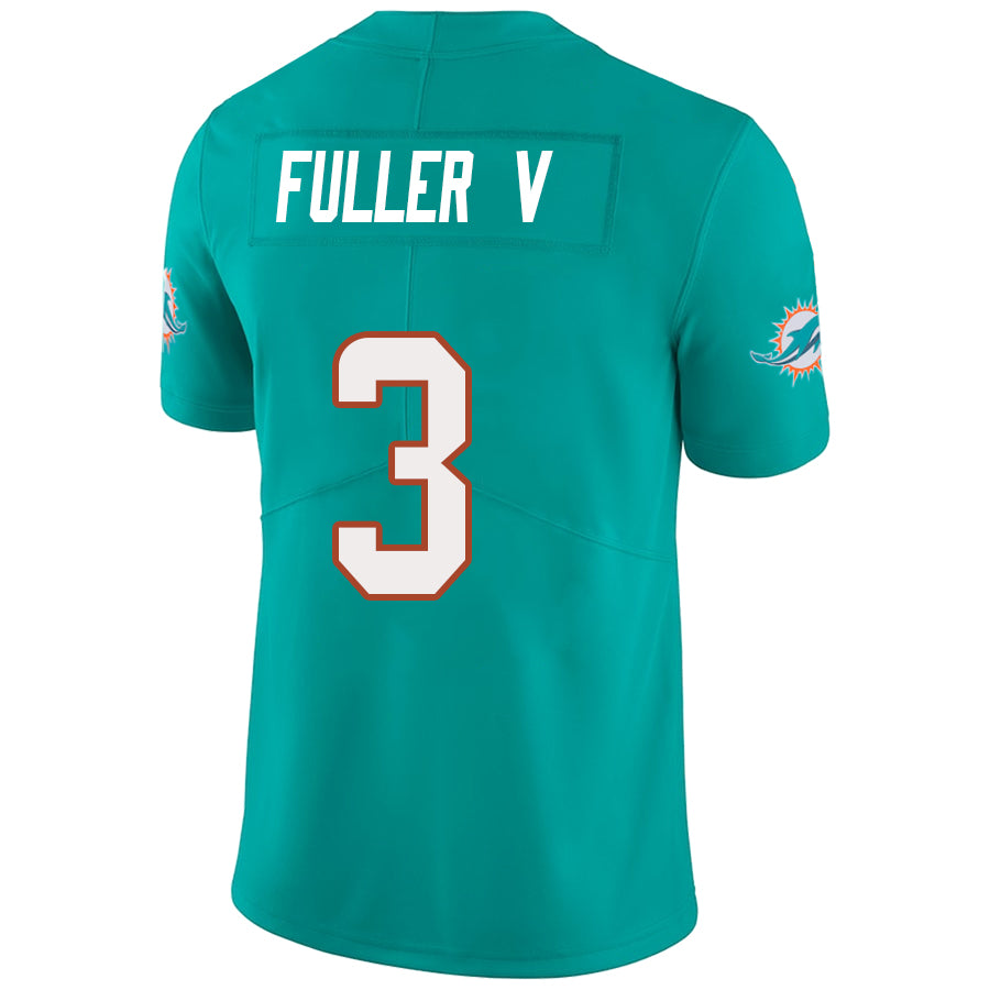 M.Dolphins #3 Will Fuller V Aqua Stitched Player Vapor Game Football Jerseys