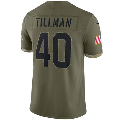 A.Cardinal #40 Pat Tillman Jersey Olive 2022 Salute To Service Retired Football Jerseys