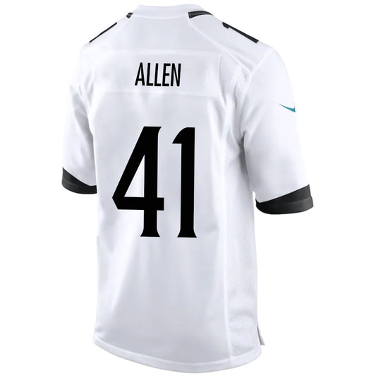 J.Jaguars #41 Josh Allen White Stitched Player Game Football Jerseys