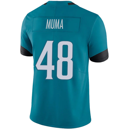 J.Jaguars #48 Chad Muma Teal Stitched Player Vapor Elite Football Jerseys