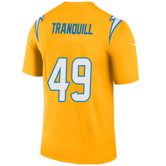 LA.Chargers #49 Drue Tranquill Gold Stitched Player Vapor Game Football Jerseys