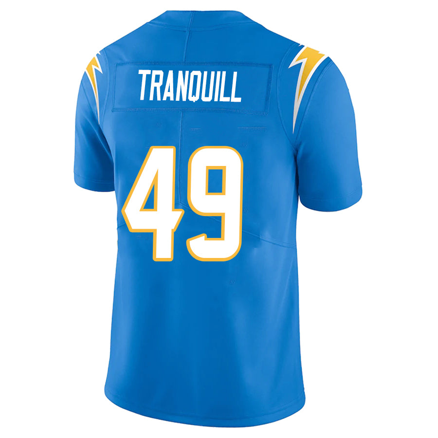 LA.Chargers #49 Drue Tranquill Blue Stitched Player Vapor Game Football Jerseys