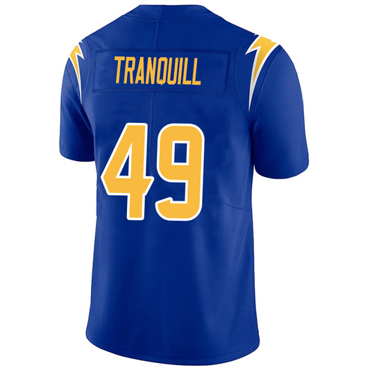 LA.Chargers #49 Drue Tranquill Royal Stitched Player Vapor Game Football Jerseys