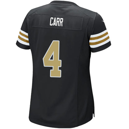 NO.Saints #4 Derek Carr Black Stitched Player Vapor Game Football Jerseys