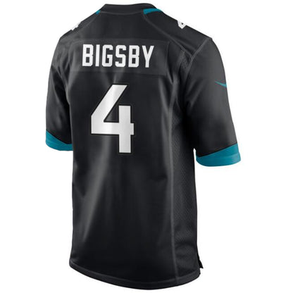 J.Jaguars #4 Tank Bigsby Black Stitched Player Vapor Game Football Jerseys