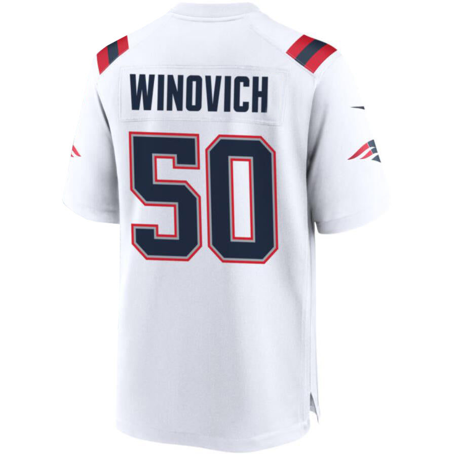 NE.Patriots #50 Chase Winovich White Stitched Player Alternate Game Football Jerseys