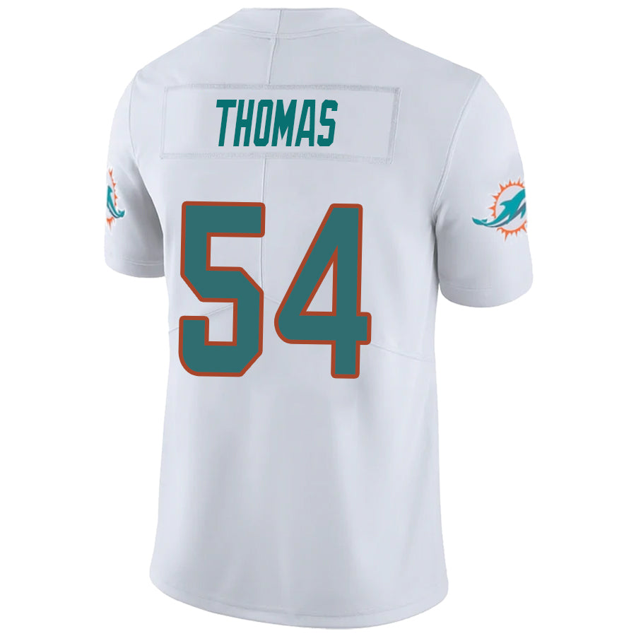 M.Dolphins #54 Zach Thomas White Stitched Player Vapor Game Football Jerseys