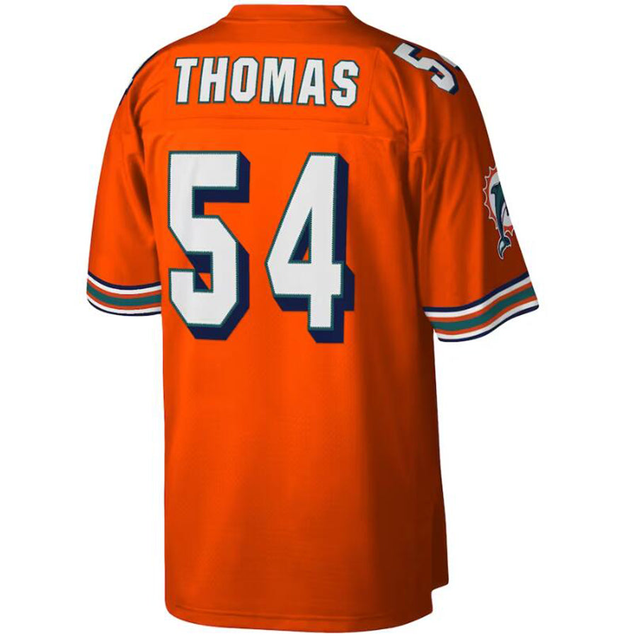 M.Dolphins #54 Zach Thomas Mitchell & Ness Orange 2004 Legacy Replica Jersey