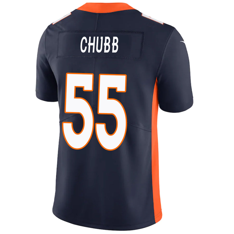 D.Broncos #55 Bradley Chubb Navy Stitched Player Game Football Jerseys