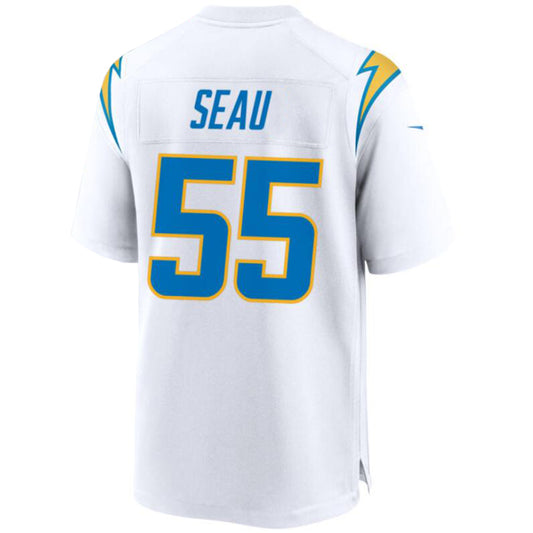 LA.Chargers #55 Junior Seau Powder White Game Retired Player Jersey