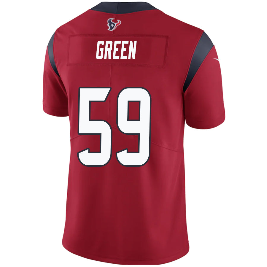 H.Texans #59 Kenyon Green Red Stitched Player Game Football Jerseys