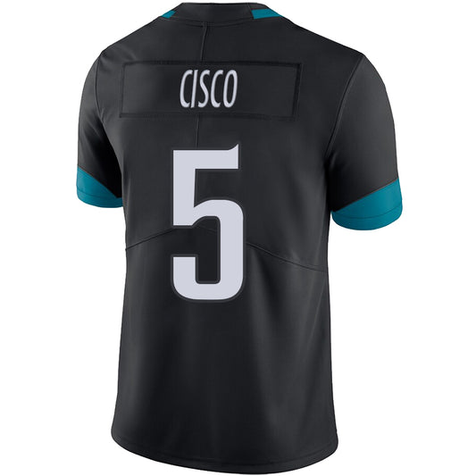 J.Jaguars #5 Andre Cisco Black Stitched Player Vapor Elite Football Jerseys