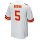 KC.Chiefs #5 Marquise Brown White Stitched Player Game Football Jerseys