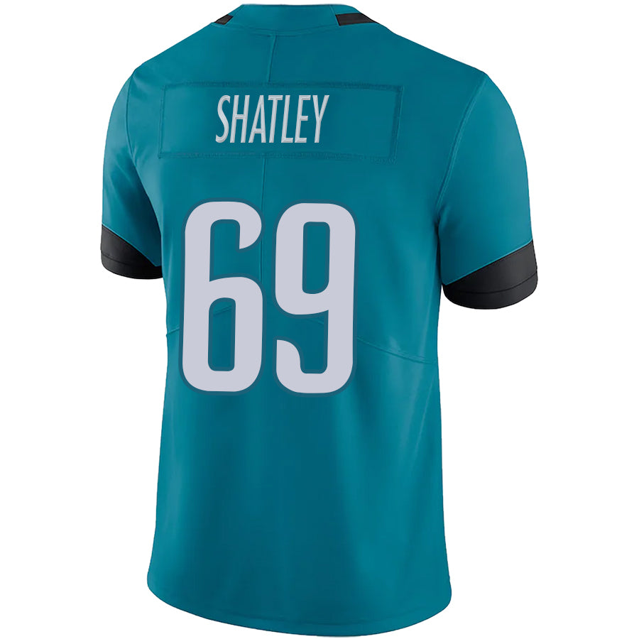 J.Jaguars #69 Tyler Shatley Teal Stitched Player Vapor Elite Football Jerseys