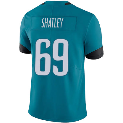 J.Jaguars #69 Tyler Shatley Teal Stitched Player Vapor Elite Football Jerseys