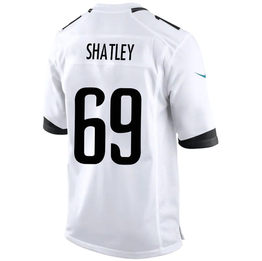 J.Jaguars #69 Tyler Shatley White Stitched Player Game Football Jerseys