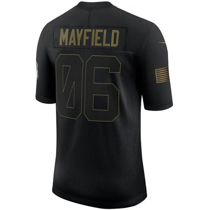 C.Browns #6 Baker Mayfield Black Salute To Service Limited Jersey Stitched Football Jerseys