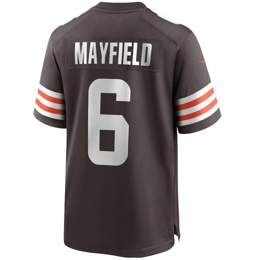 C.Browns #6 Baker Mayfield Brown Stitched Player Brown 1946 Collection Alternate Game Jersey