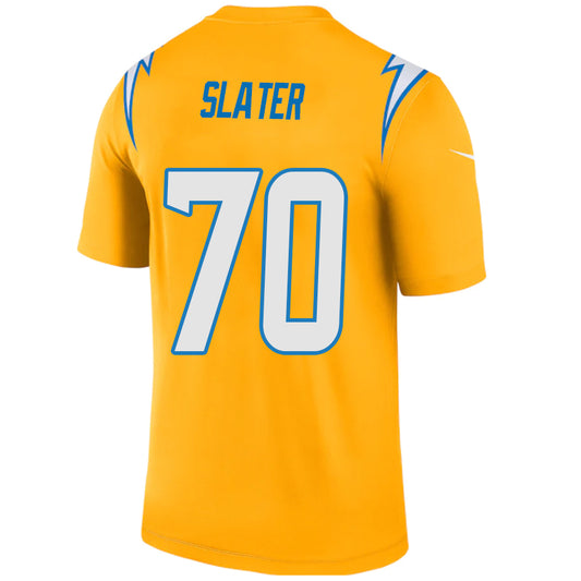 LA.Chargers #70 Rashawn Slater Gold Stitched Player Vapor Game Football Jerseys