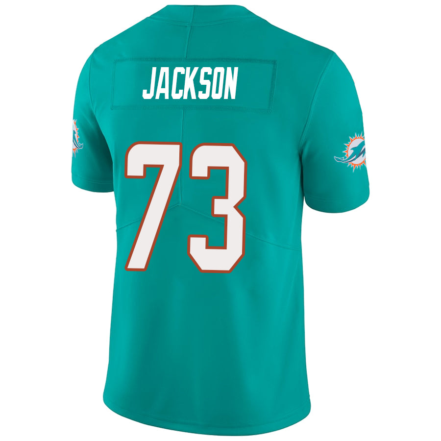 M.Dolphins #73 Austin Jackson Aqua Stitched Player Vapor Game Football Jerseys