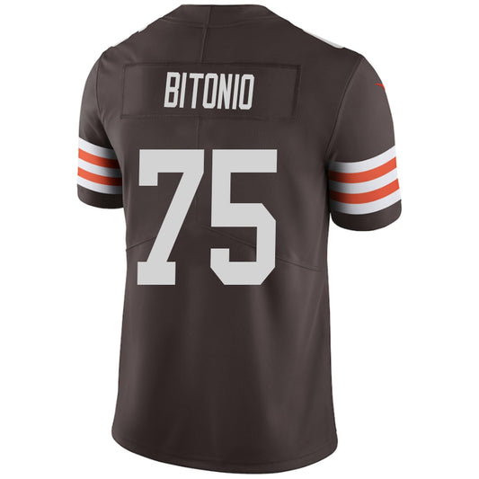 C.Browns #75 Joel Bitonio Brown Stitched Player Game Football Jerseys