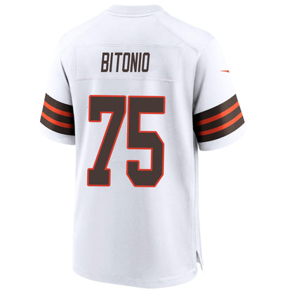 C.Browns #75 Joel Bitonio White Stitched Player Vapor Game Football Jerseys