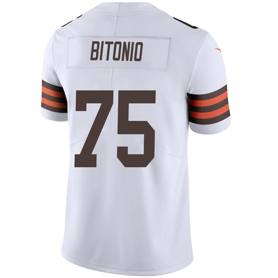 C.Browns #75 Joel Bitonio White Stitched Player Game Football Jerseys