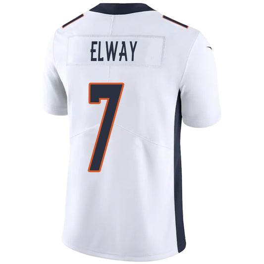 D.Broncos #7 John Elway White Stitched Player Game Football Jerseys