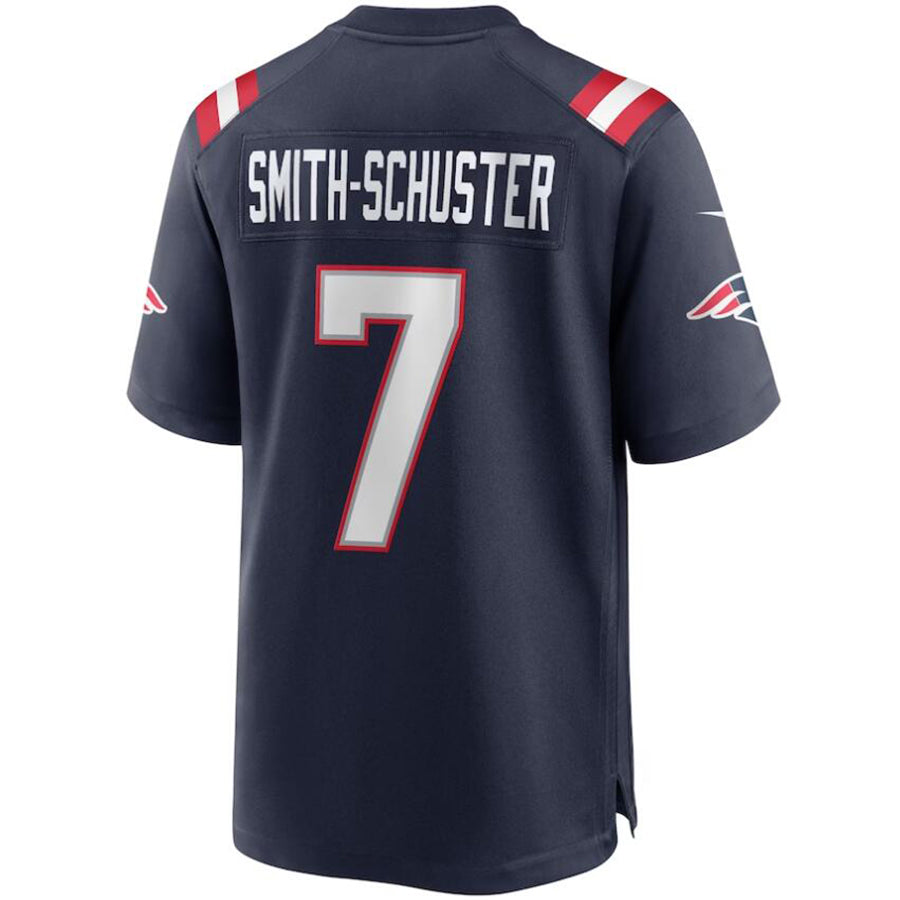 NE.Patriots #7 JuJu Smith-Schuster Navy Stitched Player Game Football Jerseys