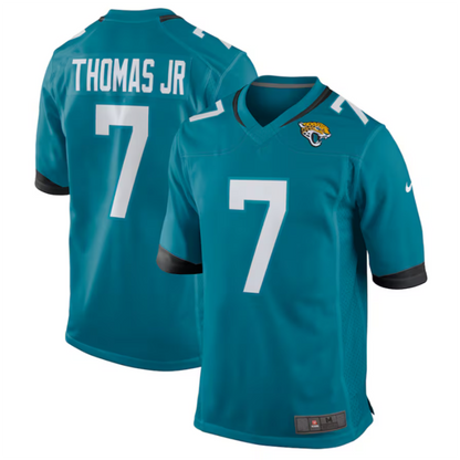 Football Jersey J.Jaguars #7 Brian Thomas Jr Teal Player Game Jersey -American Stitched Jersey