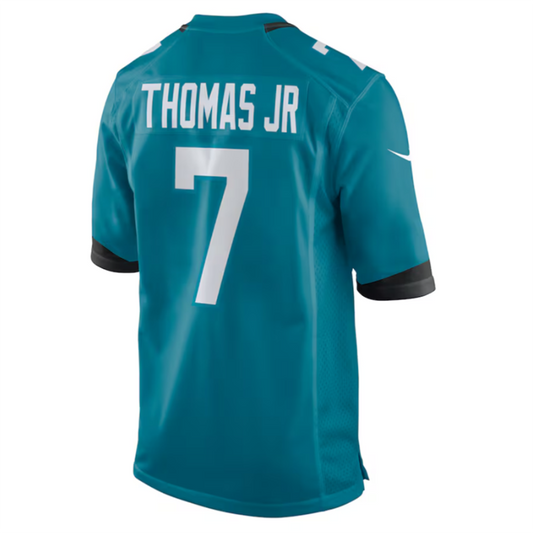 Football Jersey J.Jaguars #7 Brian Thomas Jr Teal Player Game Jersey -American Stitched Jersey