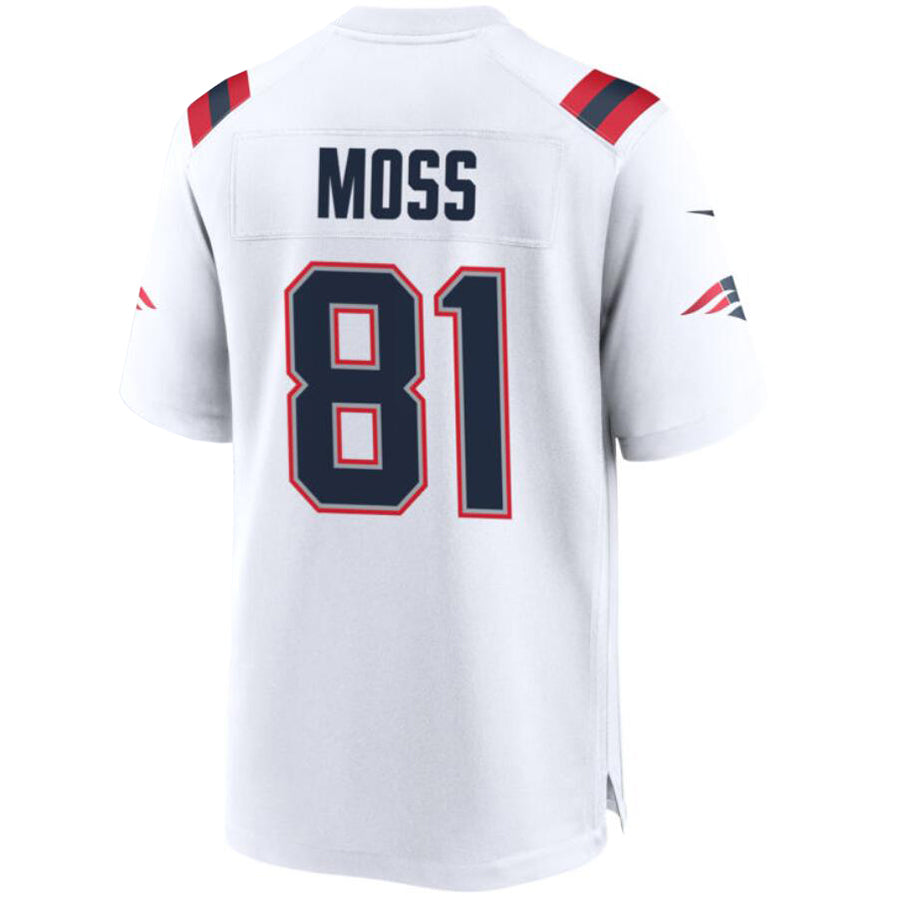 NE.Patriots #81 Randy Moss White Stitched Player Vapor Game Football Jerseys