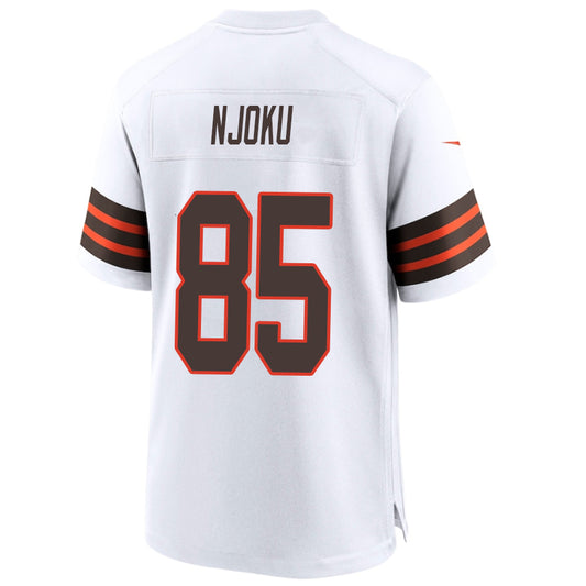 C.Browns #85 David Njoku White Stitched Player Vapor Game Football Jerseys