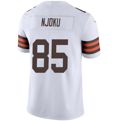 C.Browns #85 David Njoku White Stitched Player Game Football Jerseys