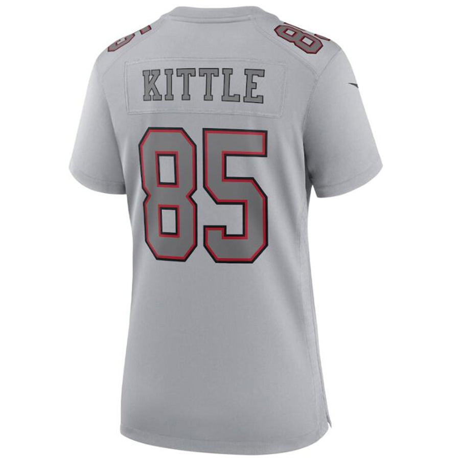 SF.49ers #85 George Kittler Gray Stitched Player Game Football Jerseys