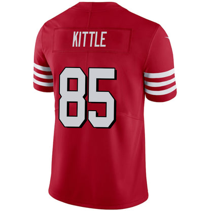 SF.49ers #85 George Kittler Red Stitched Player Vapor Elite Football Jerseys