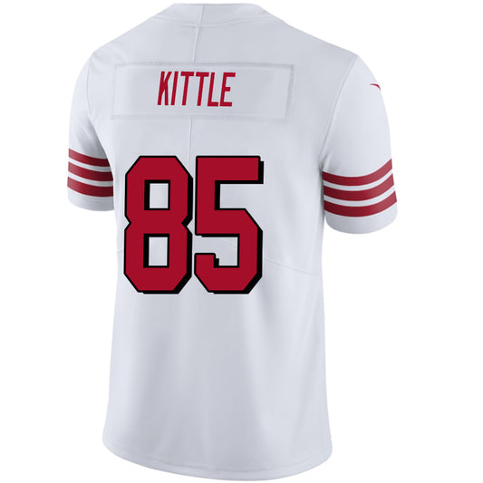 SF.49ers #85 George Kittler White Stitched Player Vapor Elite Football Jerseys