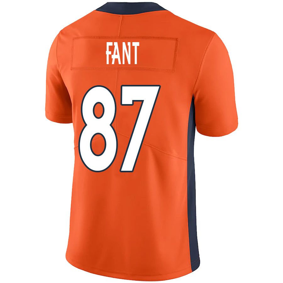 D.Broncos #87 Noah Fant Orange Stitched Player Game Football Jerseys