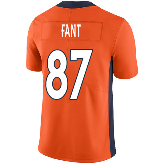 D.Broncos #87 Noah Fant Orange Stitched Player Game Football Jerseys