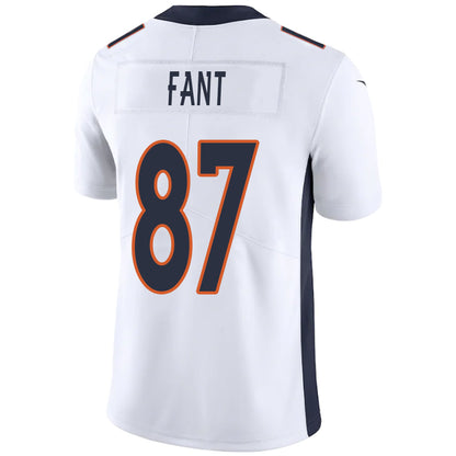 D.Broncos #87 Noah Fant White Stitched Player Game Football Jerseys