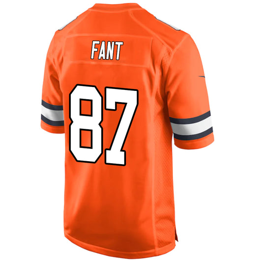 D.Broncos #87 Noah Fant Orange Stitched Player Vapor Game Football Jerseys