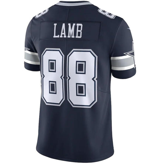 D.Cowboys #88 CeeDee Lamb Navy Player Vapor Limited Jersey Stitched Game Football Jerseys