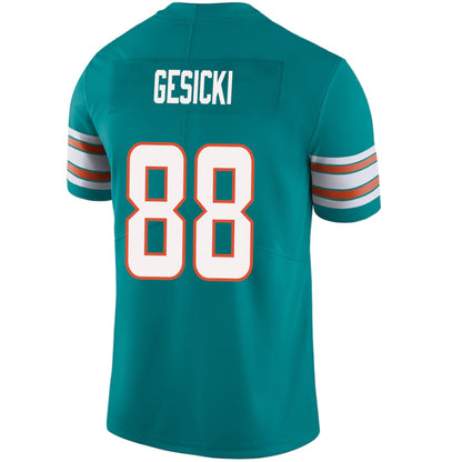 M.Dolphins #88 Mike Gesicki Green Stitched Player Game Football Jerseys