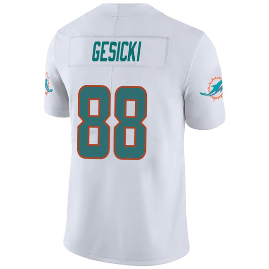 M.Dolphins #88 Mike Gesicki White Stitched Player Vapor Game Football Jerseys