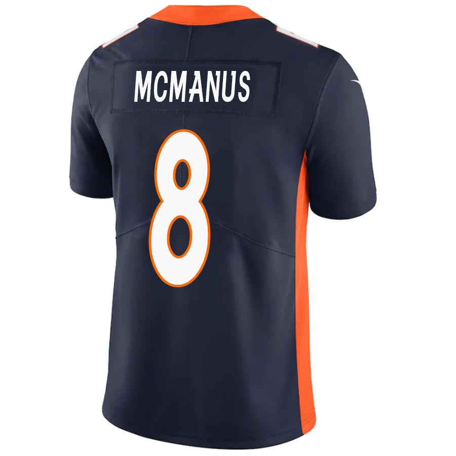 D.Broncos #8 Brandon McManus Navy Stitched Player Game Football Jerseys