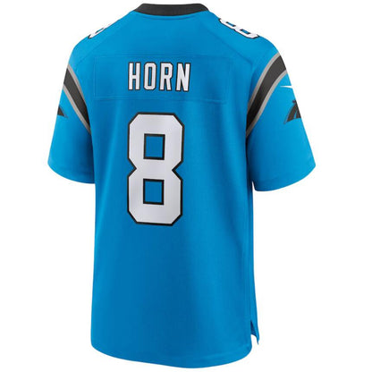 C.Panthers #8 Jaycee Horn Blue Classic Elite Player Football Jerseys